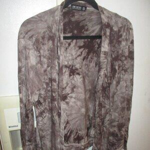 come together California  TIE DYE OPEN CARDIGAN xxl  usa rayon spandex xl